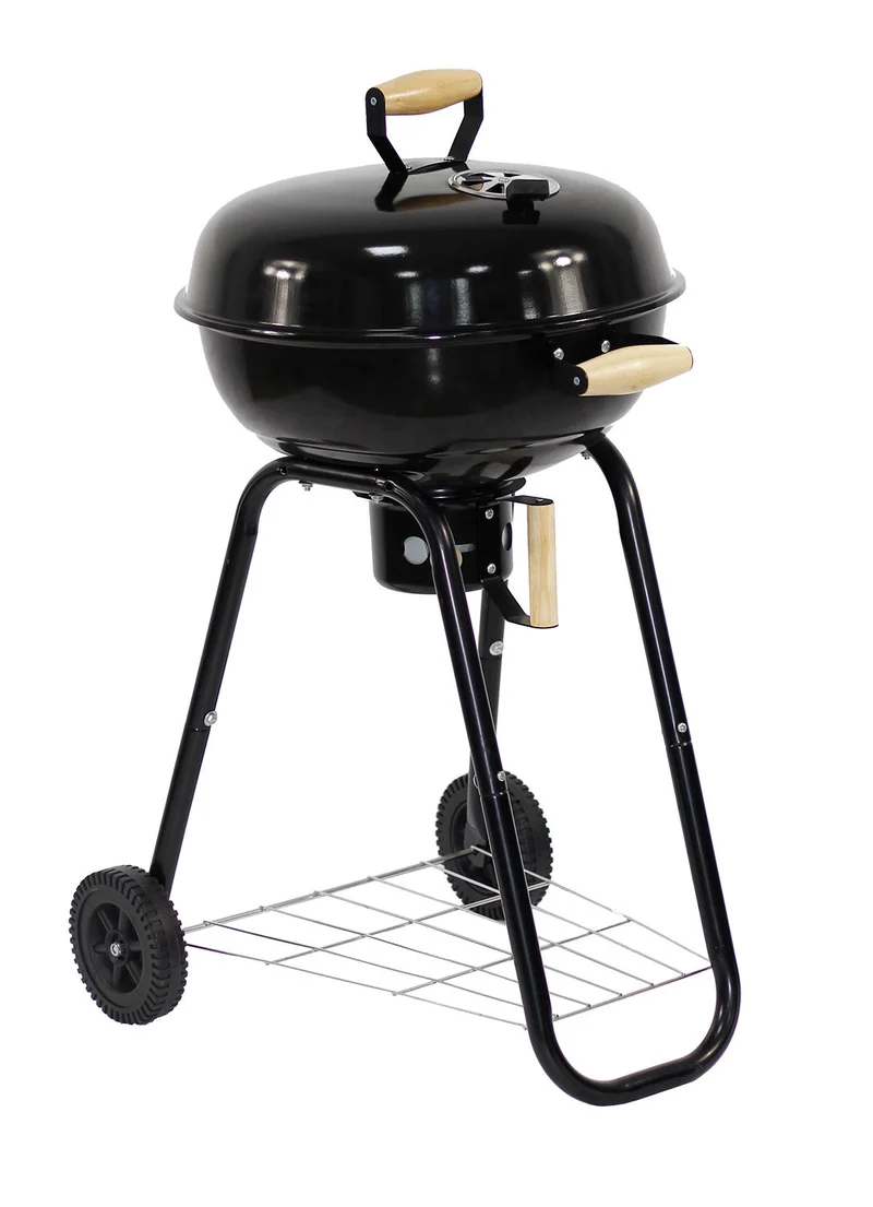 Barbecue a Carbone Kettle Octavio 60x47,5x90 h cm con Griglia in Acciaio Inox e Coperchio Nero