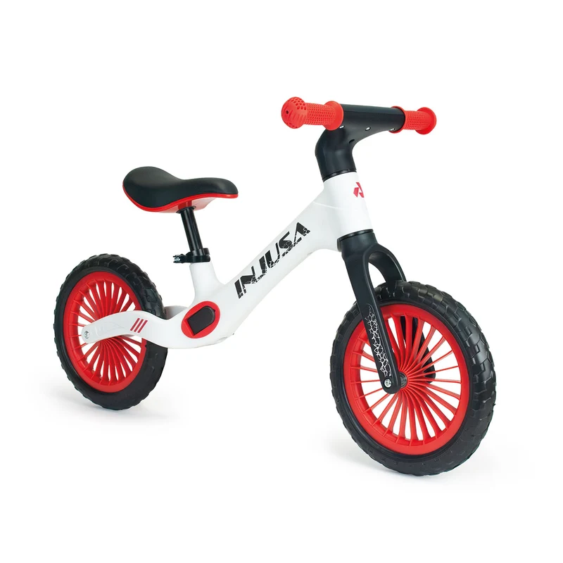 Bicicletta Senza Pedali per Bambini Balance Bike 3+ Anni Kiddy Sport Bianco