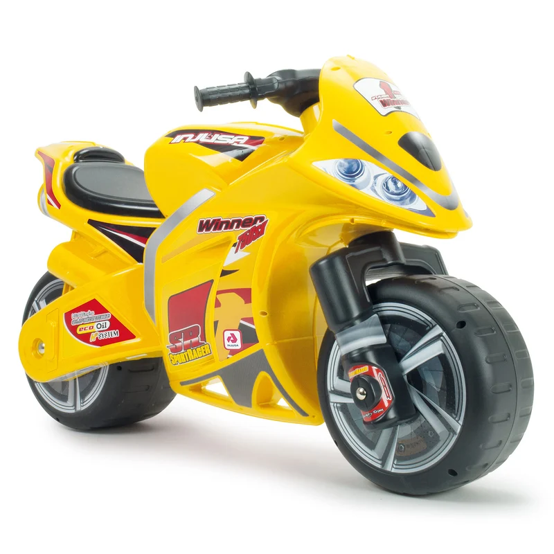 Moto Cavalcabile per Bambini XL Winner Senza Pedali Giallo