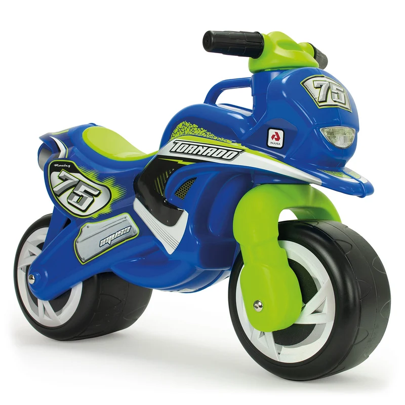 Moto Cavalcabile per Bambini Tundra Tornado 69x27,5x49 cm con Ruote Larghe Blu