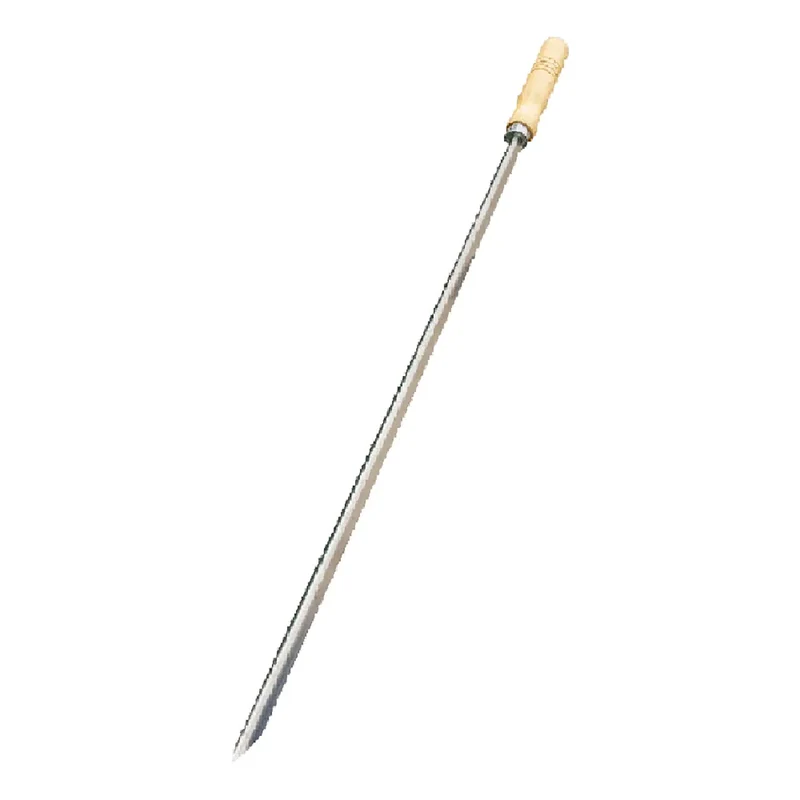 Spiedo da Barbecue 65 cm con Manico in Legno in Acciaio Inox 316