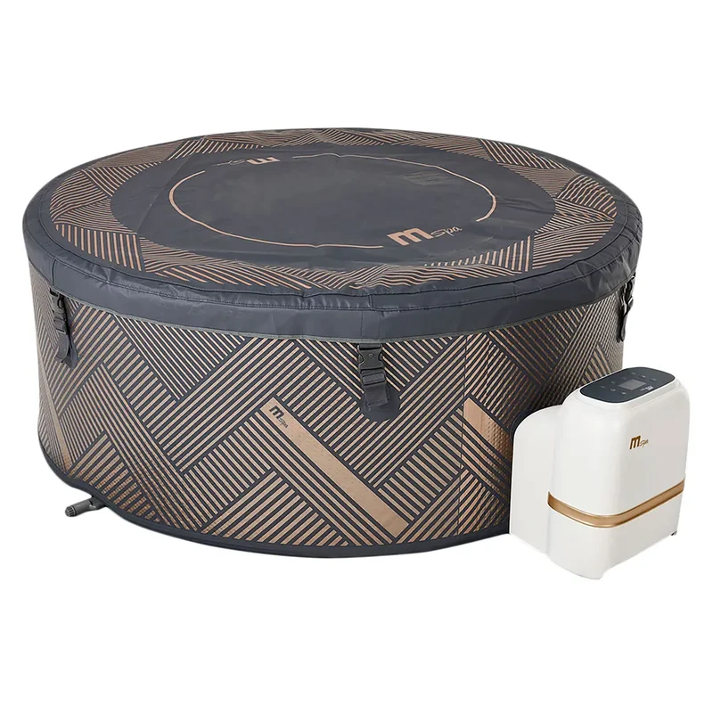 Vasca Idromassaggio Piscina Spa Diva Maxi Mono 8 Adulti 1120 L Ø192x65 cm in PVC Marrone e Nero