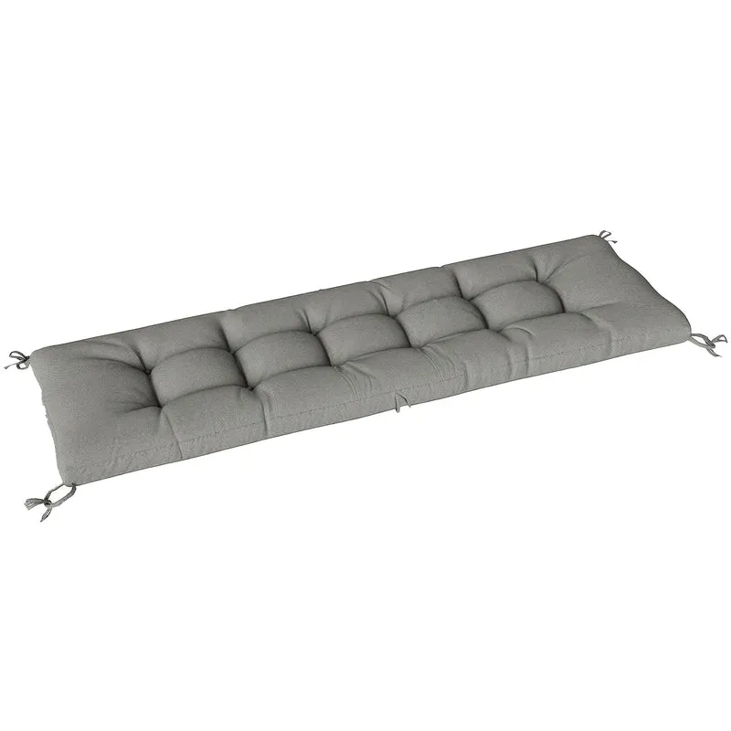 Cuscino per Chaise Lounge 198 x 65 cm da Esterno UV50+ Imbottitura in Cotone PP Grigio Chiaro