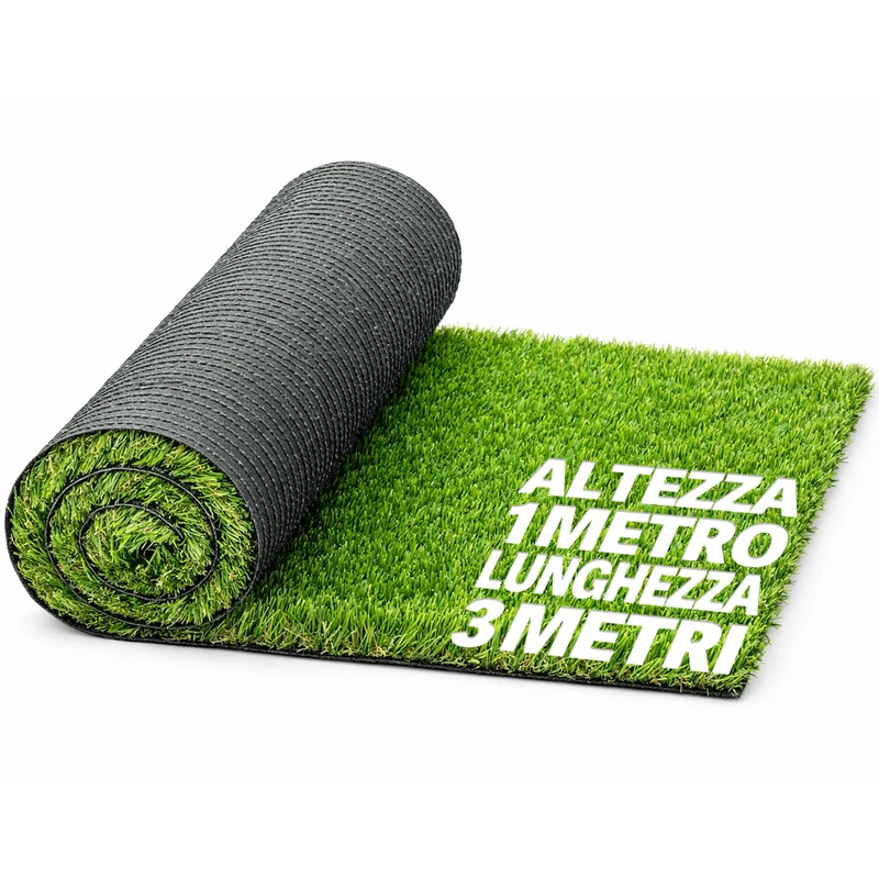 Prato Sintetico Artificiale 1x3 m Rotolo di Manto Erboso per Esterni e Giardino