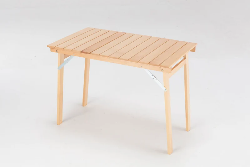 Tavolo Pieghevole Salvaspazio da Giardino 80x120x72 cm Garden in Legno Verniciato Naturale