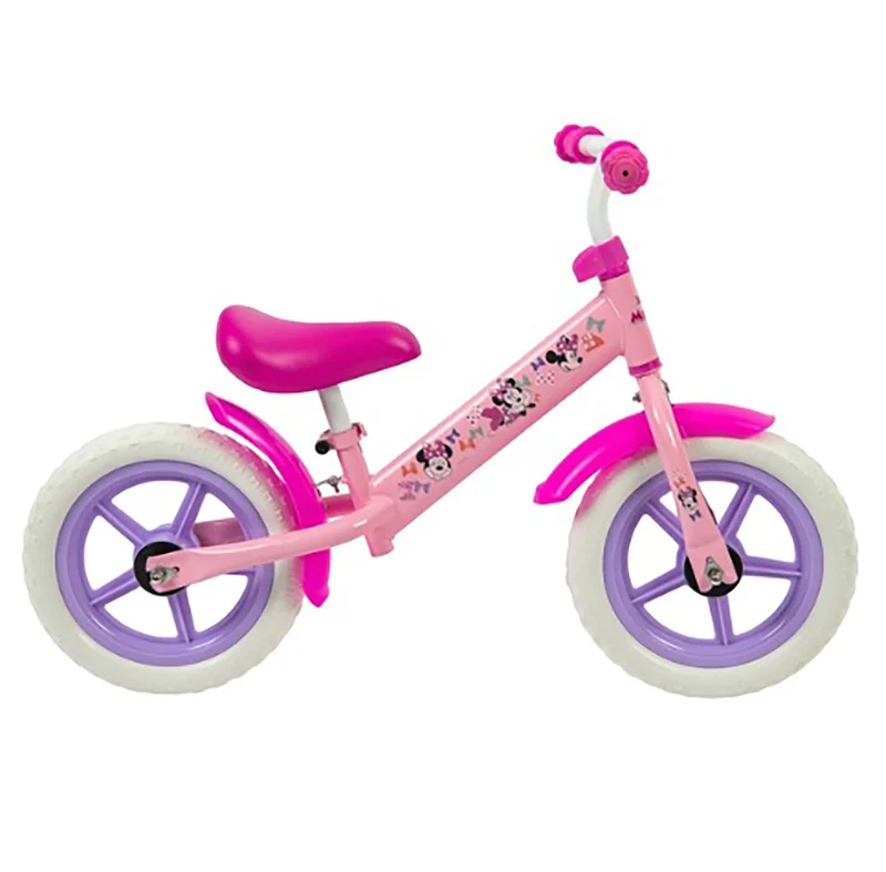 Bicicletta Senza Pedali Balance Bike per Bambini 10 Pollici Età 2-3 Anni Disney Minnie Lilla