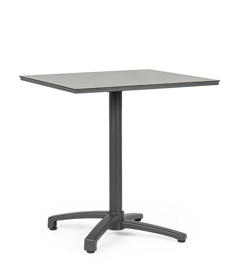 Tavolo da Bar da Giardino 70x70x74h cm in Alluminio e HPL Claret Antracite Light