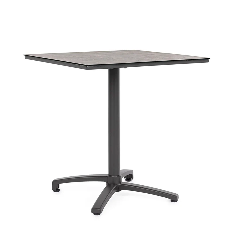 Tavolo da Bar da Giardino 70x70x74h cm in Alluminio e HPL Claret Antracite Dark
