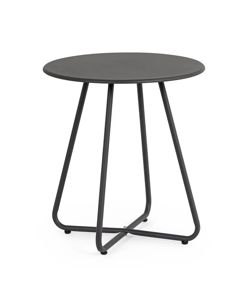 Tavolino da Esterno Ø45x50h cm in Acciaio Jable Antracite