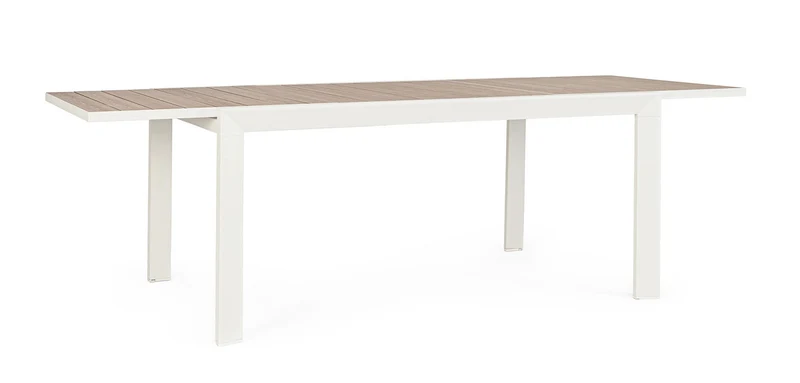Tavolo Allungabile da Esterno 160-240x100x75h cm in Alluminio e Polywood Belmar Vapor