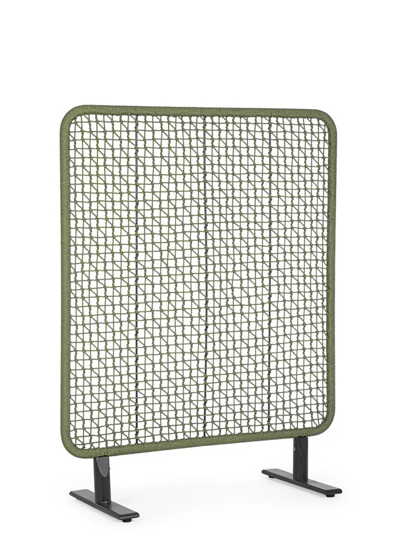 Paravento da Esterno 120x50x150h cm in Alluminio e PP Babilo Antracite e Verde