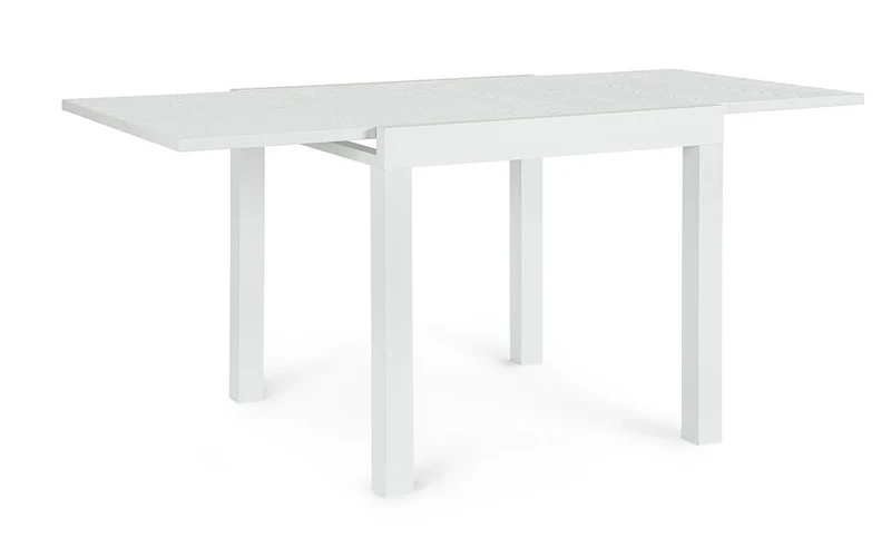 Tavolo Allungabile da Esterno 80-160x80x75h cm in Alluminio Cliv Bianco