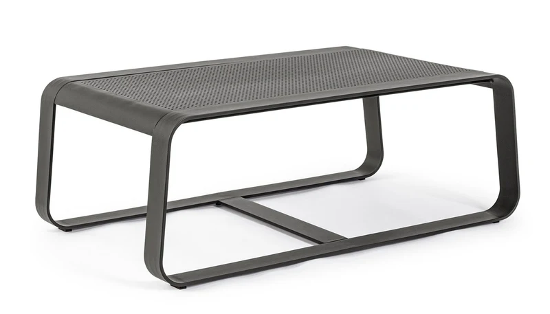 Tavolino da Esterno 105x62x38h cm in Alluminio Merrigan Antracite