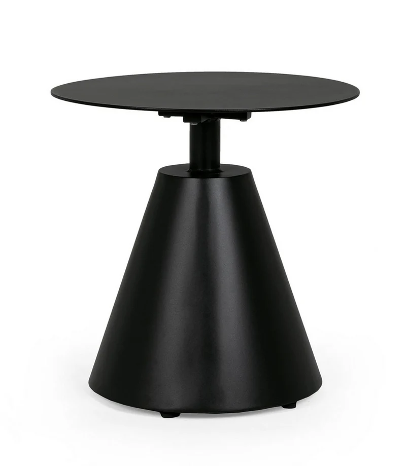 Tavolino da Esterno Ø50x49,5 cm in Alluminio Aloha Nero