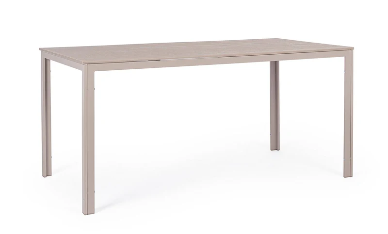 Tavolo da Esterno 156x78 cm in Acciaio e HDPE Sarita Antracite