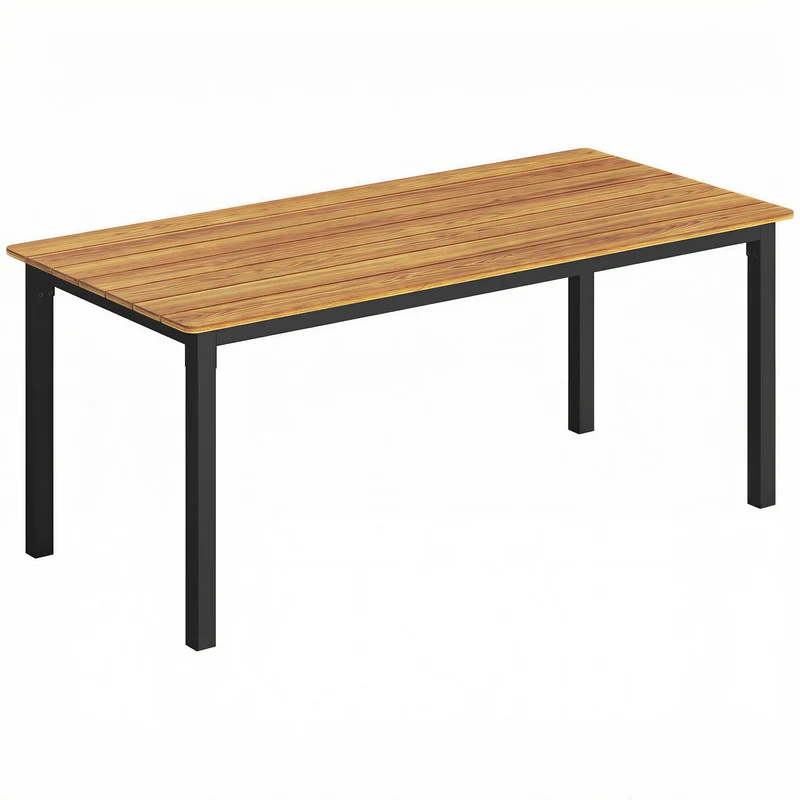 Tavolo da Giardino Rettangolare 180x86x74 cm per 6-8 Persone in Legno di Larice