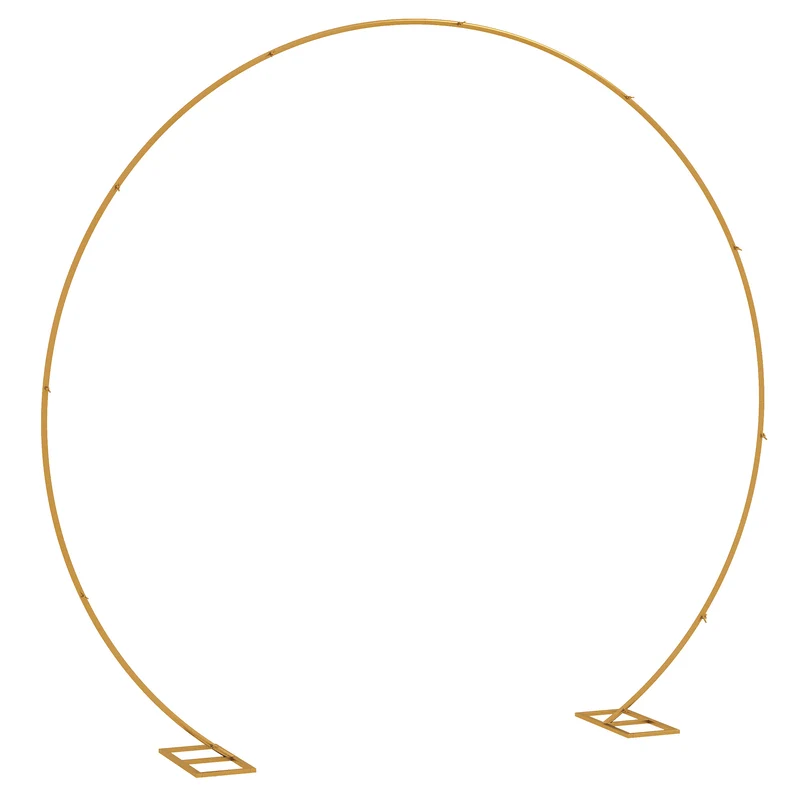 Arco da Giardino 280x60x258 cm per Decorazioni e Piante Rampicanti in Acciaio Oro