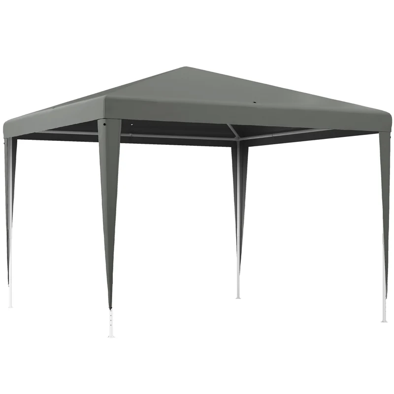 Gazebo da Giardino 3x3 m Pieghevole e Portatile per Feste con Copertura Anti UV Grigio