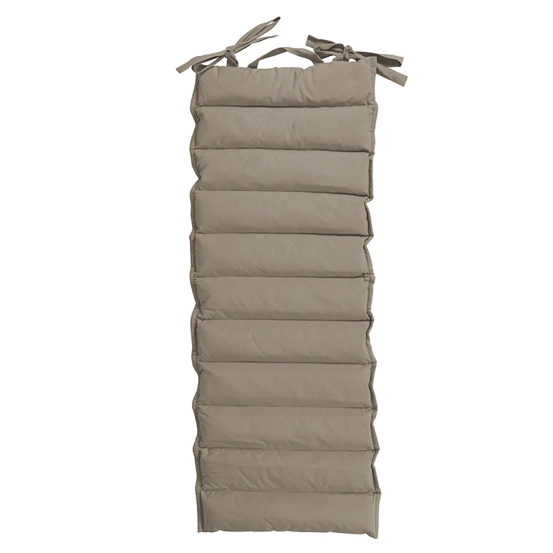 Cuscino Outdoor Imbottito Idrorepellente per Lettino da Esterno 60x180 cm in Poliestere e Policotone Tortora