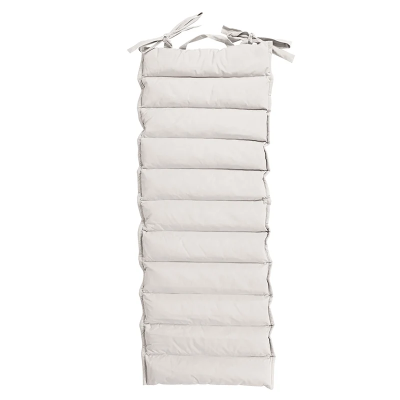 Cuscino Outdoor Imbottito Idrorepellente per Lettino da Esterno 60x180 cm in Poliestere e Policotone Ecrù
