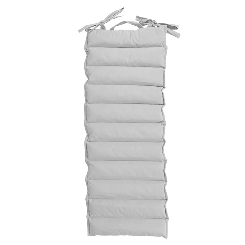 Cuscino Outdoor Imbottito Idrorepellente per Lettino da Esterno 60x180 cm in Poliestere e Policotone Grigio