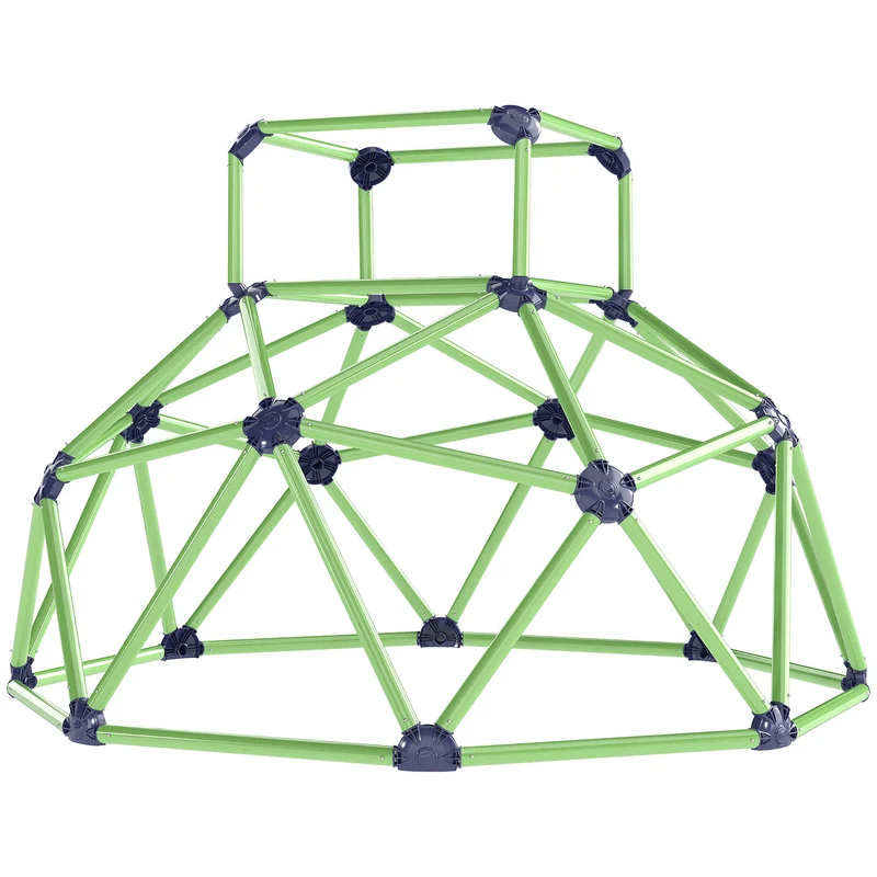 Gioco Arrampicata per Bambini Ø182,5x119 cm a Cupola con Bordi Smussati in PP Verde e Viola
