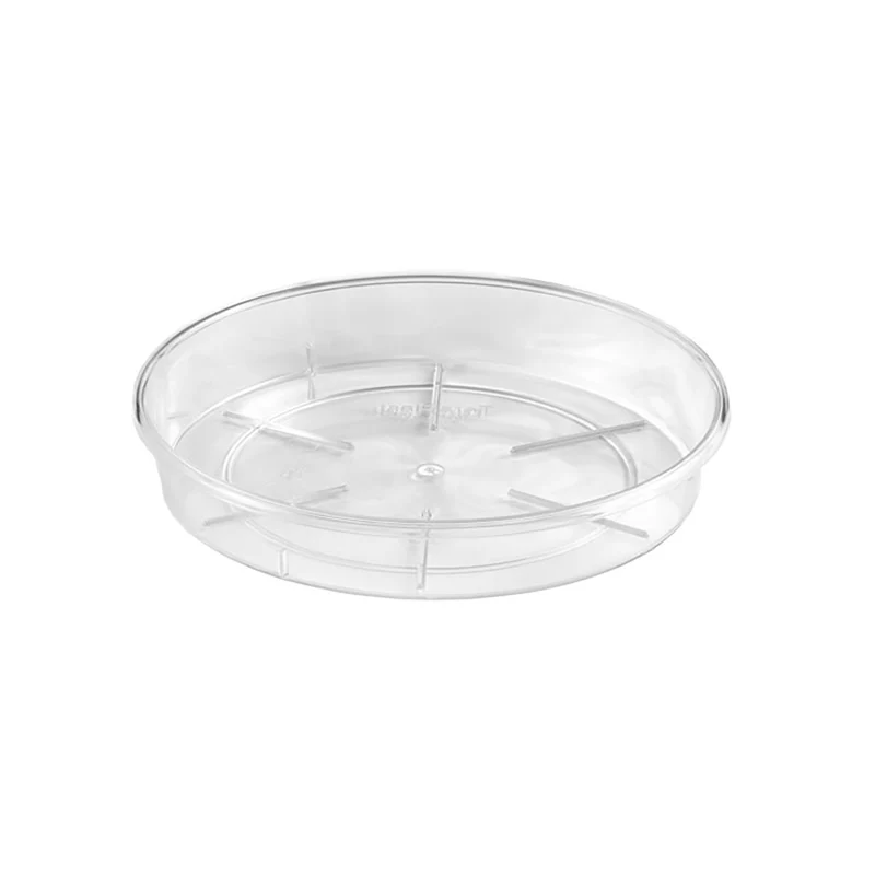Sottovaso Rotondo Indoor Finitura Lucida Tera Plato Clear Ø20 cm in Plastica Trasparente