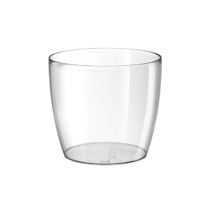 Vaso Cachepot Indoor Finitura Lucida Tera Madeira Clear Ø14 cm in Plastica Trasparente