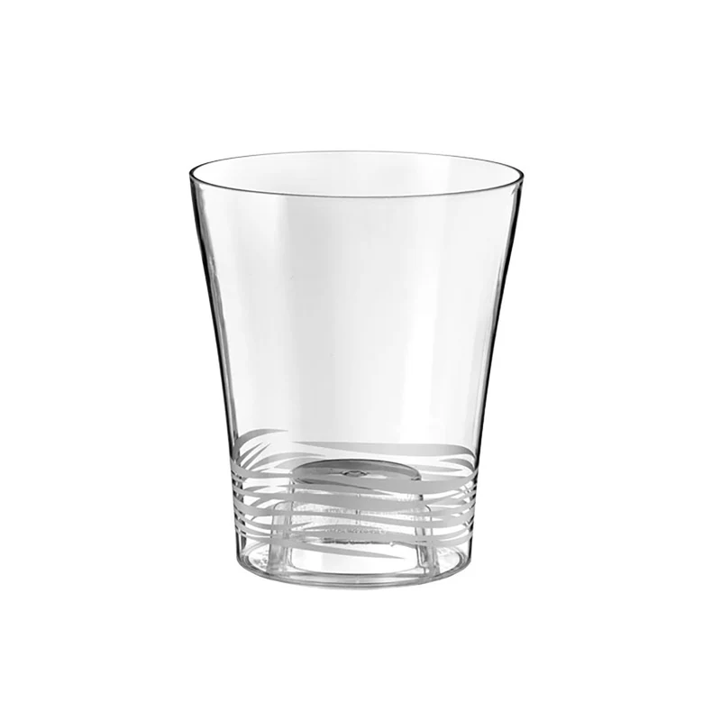 Vaso per Orchidea Indoor Tera con Fondo Rialzato per Drenaggio Acqua Clear Ø13 cm in Plastica Trasparente
