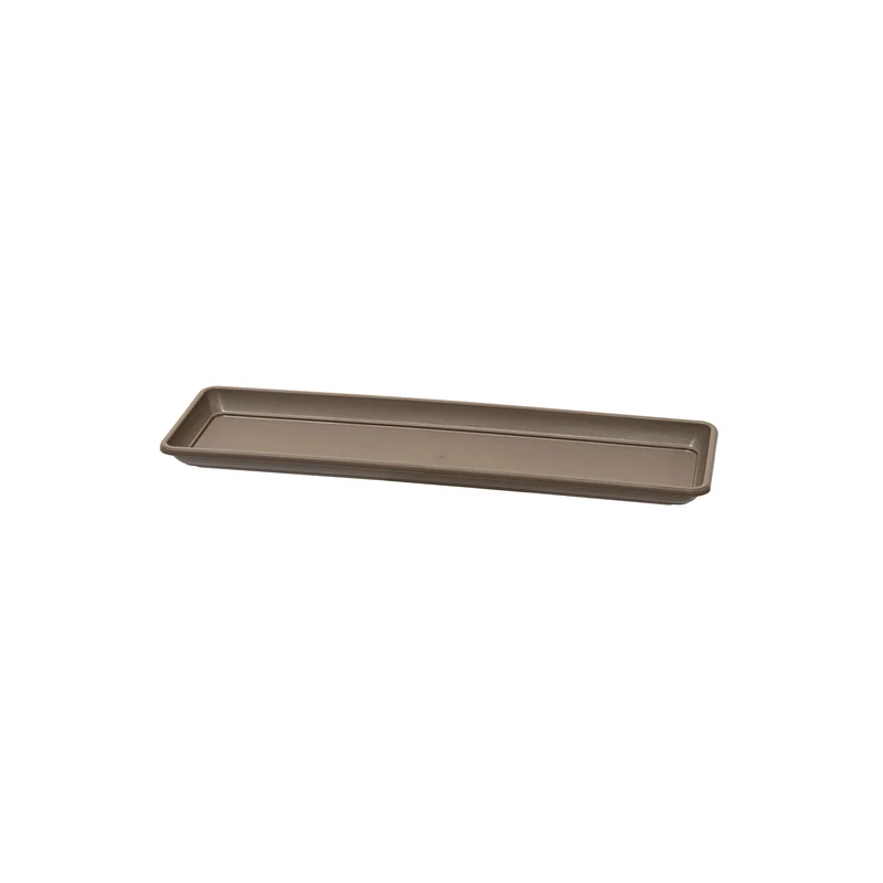 Sottovaso Rettangolare per Vaso a Cassettone Tera Tora Saucer Sand 77x22 cm in Plastica Sabbia
