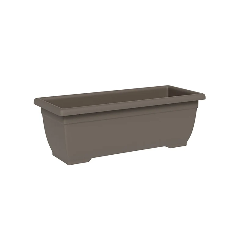 Vaso Rettangolare a Cassettone Indoor e Outdoor Tera Tora Sand 60x25 cm in Plastica Sabbia