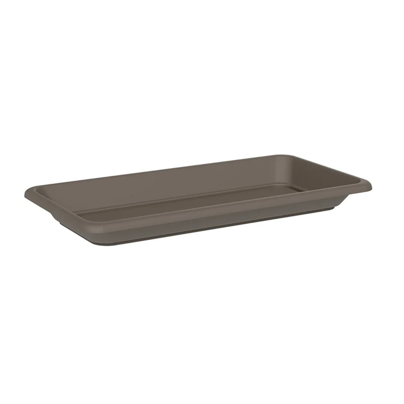 Sottovaso Rettangolare per Vaso a Cassettone Tera Tikal Saucer Sand 96x41 cm in Plastica Sabbia