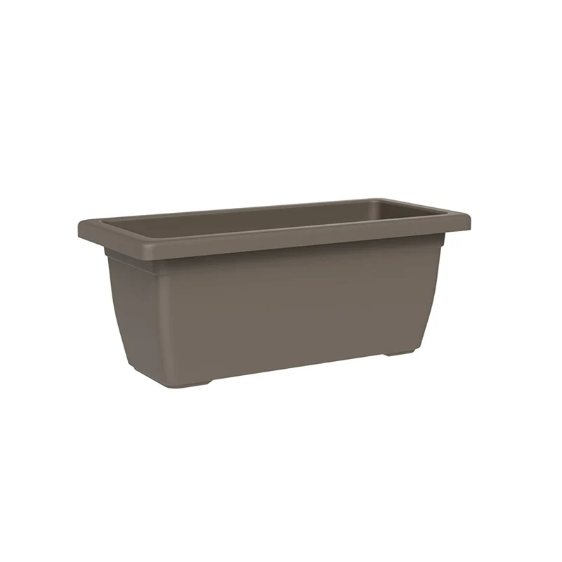 Vaso Rettangolare a Cassettone Outdoor Tera Tikal Sand 85x39 cm in Plastica Sabbia