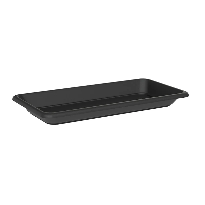 Sottovaso Rettangolare per Vaso a Cassettone Tikal Saucer Ash 96x41 cm in Plastica Antracite
