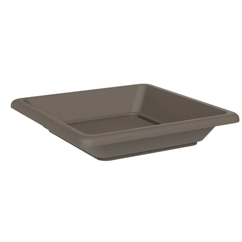 Sottovaso Quadrato per Vaso Tera Nazca Sand 32x32 cm in Plastica Riciclata Sabbia