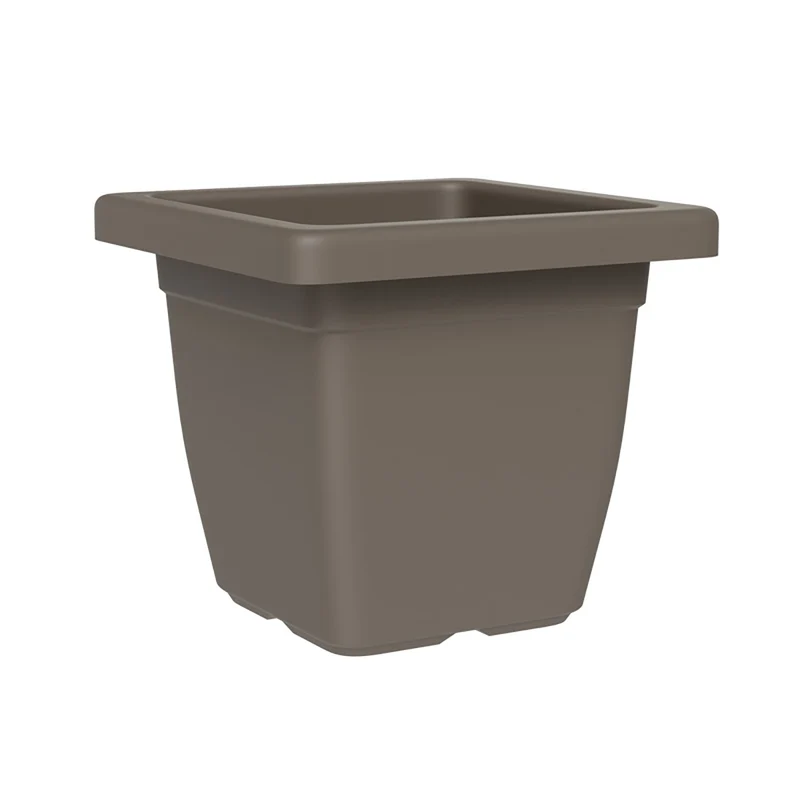 Vaso Quadrato Indoor e Outdoor Tera Nazca Sand 32x32 cm in Plastica Riciclata Sabbia