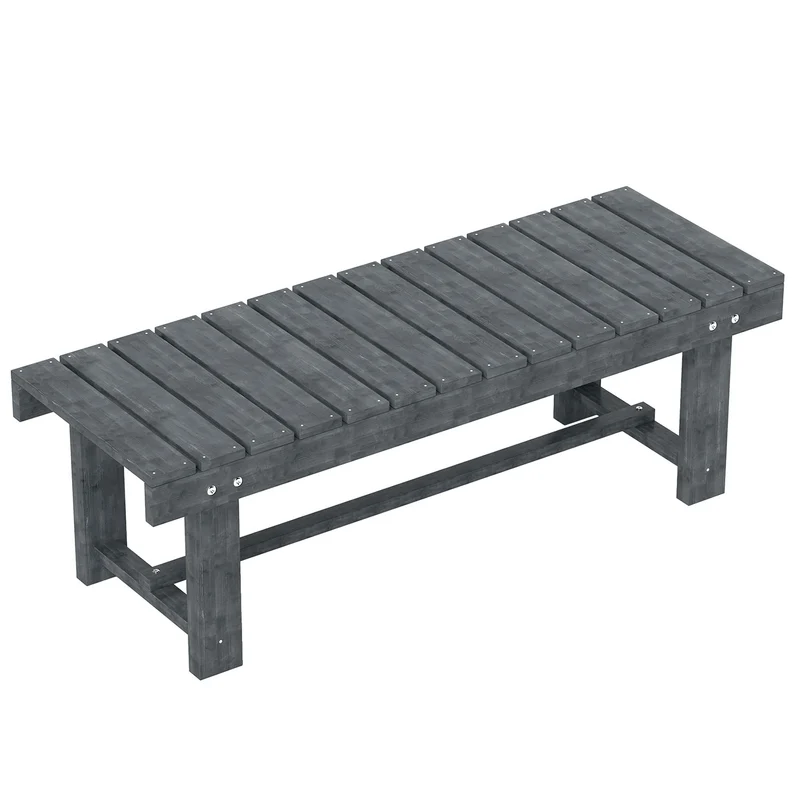 Panchina da Giardino a 2 Posti 110x38x35 cm Impermeabile in Legno di Abete Grigio