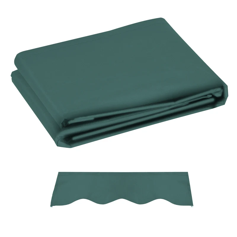 Telo di Ricambio per Tenda Parasole Retrattile 3x2,5 m in Poliestere Anti UV 50+ Verde