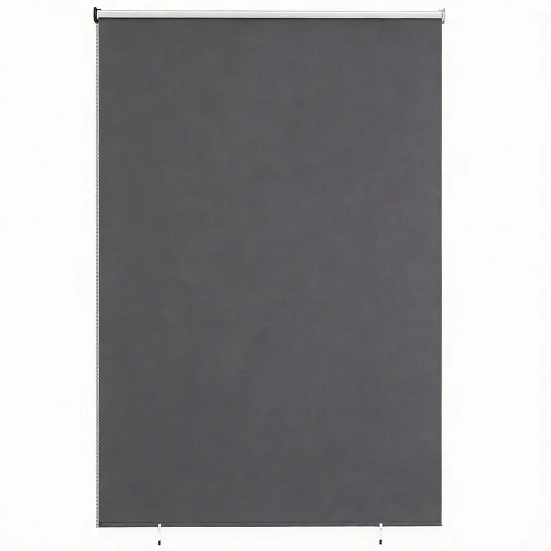 Tenda a Rullo Avvolgibile 240x160 cm in Poliestere Anti-UV con Catenella Grigio Scuro