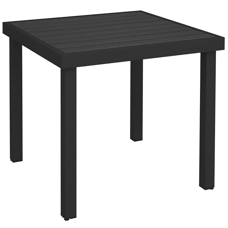 Tavolo da Giardino 78x78 cm Tavola da Pranzo Effetto Legno Nero