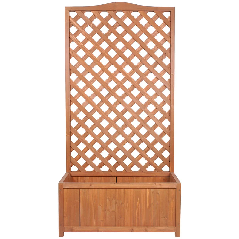 Fioriera da Giardino in Legno 0,9x0,4xH1,8m Rama Excelsior Ciliegio