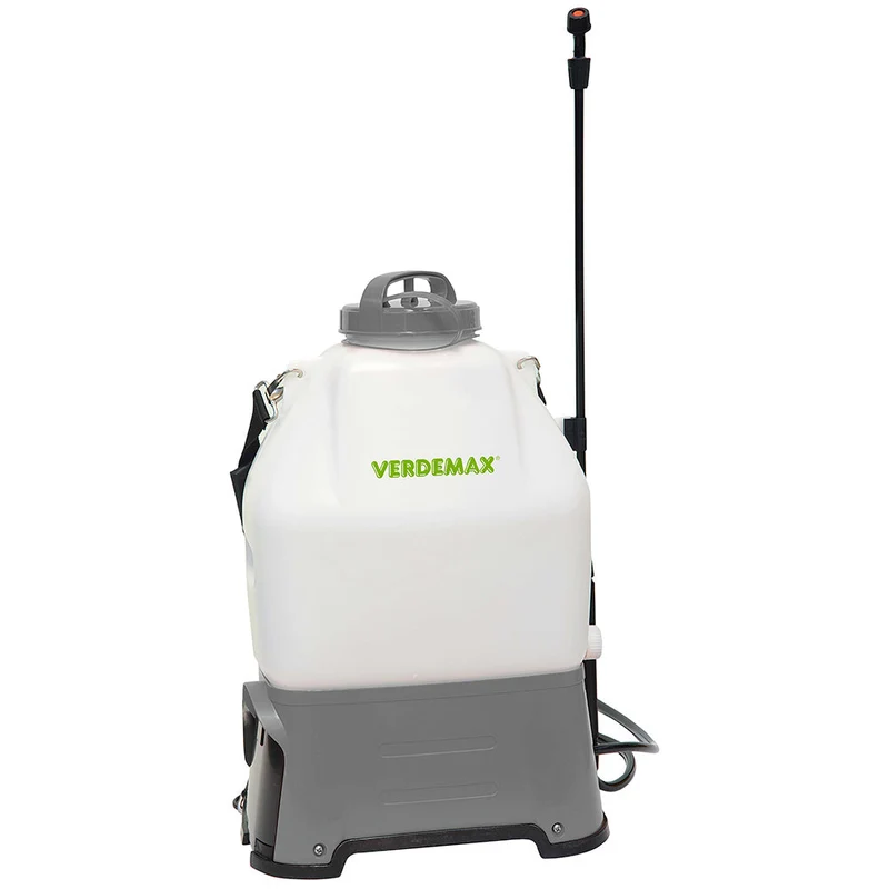 Pompa Irroratrice Elettrica a Zaino da Giardino a Batteria 16lt Rama Suprema Bianco e Grigio
