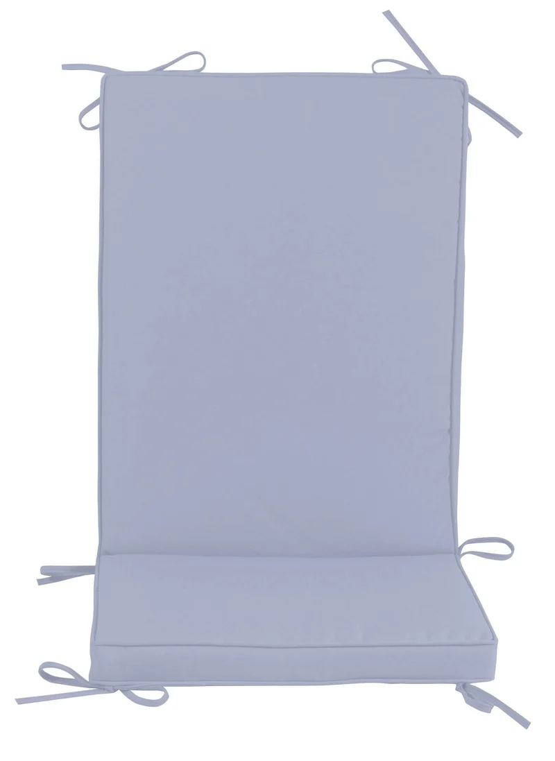 Cuscino con Schienale per Sedie da Giardino 93x41cm Bauer Box Grigio Perla
