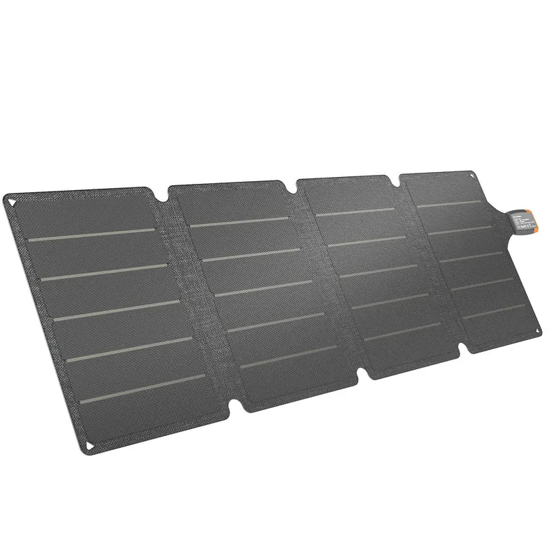Caricabatteria Solare 36W Pieghevole con Attacco Tipo-C Impermeabile IP67 in ETFE Grigio