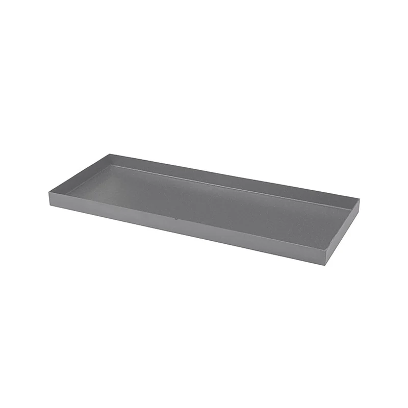 Sottovaso Rettangolare per Vaso a Cassettone Schio Tera Cassa Smoke 60x24,5 cm in Plastica Grigio