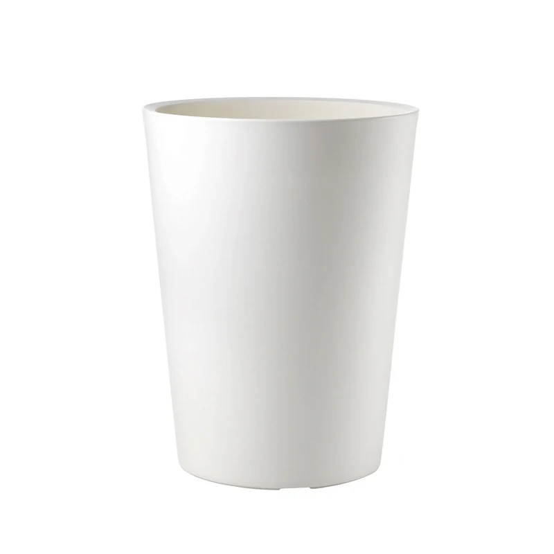 Vaso Rotondo per Piante Grandi Indoor e Outdoor Tera Zamora Chalk Ø49 cm in Plastica Bianco Gesso