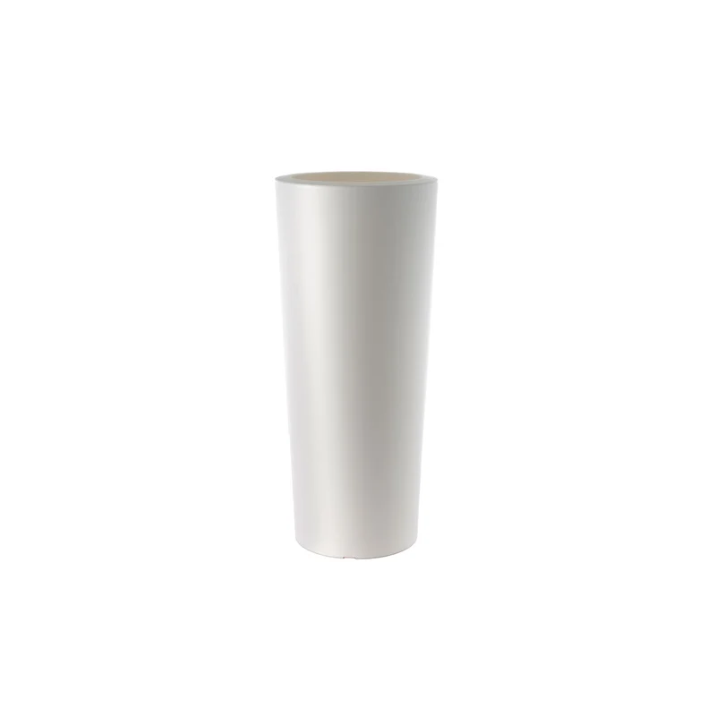 Vaso a Cono Alto Indoor e Outdoor Tera Schio Cono Chalk A70 cm in Plastica Bianco Gesso