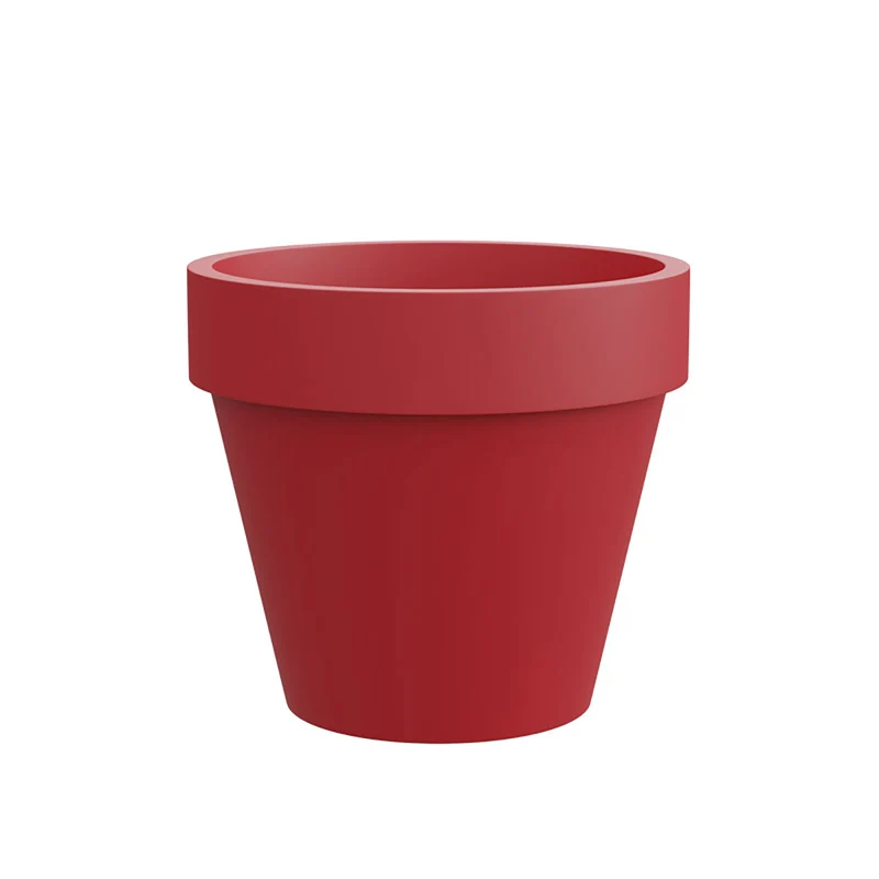 Vaso Rotondo Design Classico Indoor e Outdoor Tera Standard One Spice Ø60,5 cm in Plastica Rosso
