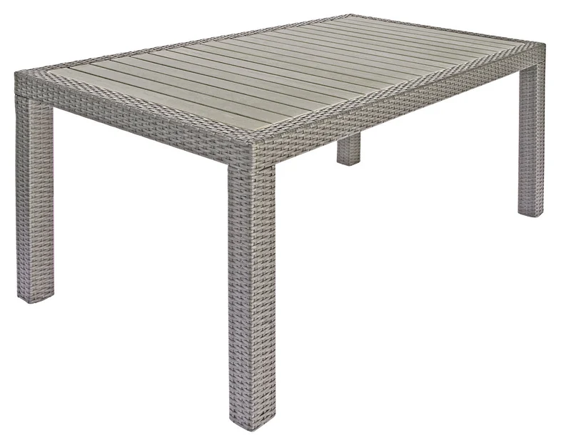 Tavolo Rettangolare da Giardino 150x90 cm in Wicker Vorghini