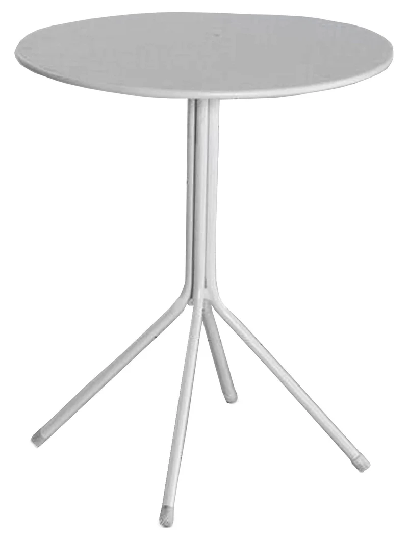 Tavolino Tondo da Giardino in Ferro Ø60 cm Vorghini Contract Bianco